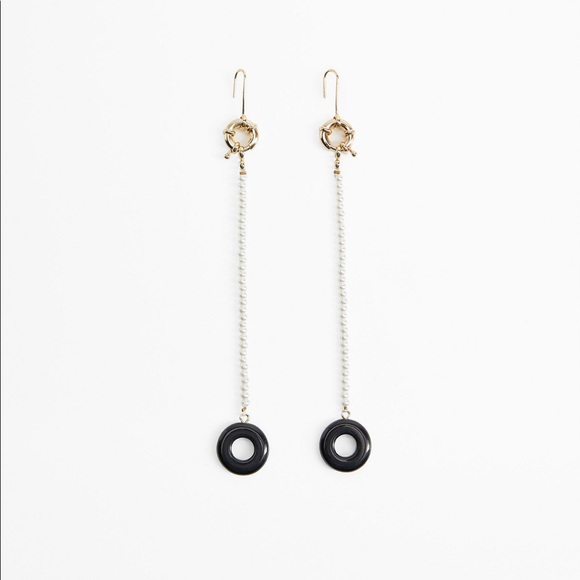 MNG imitation pearl long drop earrings - Picture 1 of 2